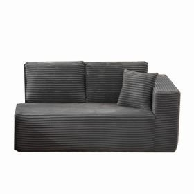 Modular Sectional Couches for Living Room: Right Long Seat (Gray) ,SF502CGY