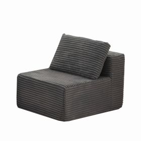 Modular Sectional Couches for Living Room: Single Seat (Gray),Can extend an L-shaped sofa or transform it into a U-shaped sofa. SF502EGY