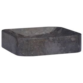 Sink Black 15.7"x15.7"x3.9" Marble